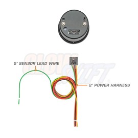 GlowShift Black 7 Color 10,000 RPM Tachometer Gauge - for 1-10 Cylinder Gas Powered Engines - Black Dial - Clear Lens - 2-1/16" 52mm