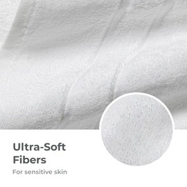 Cariloha Hand Towel | White | 16"x24" | Turkish Cotton & Viscose Material Blend | Extra Smooth and Highly Absorbent