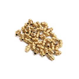 VekAuto 30Pcs M6 x 1 Thread Brass Straight Grease Zerk Nipple Fitting for Auto Car Auto Accessories
