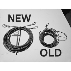 Coated Home Depot 12 ft foot Skeleton Part U Replacement Tether Cable Guy Wire