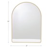 Arched Wall Hanging Acrylic Mirror with Wood Frame - Natural