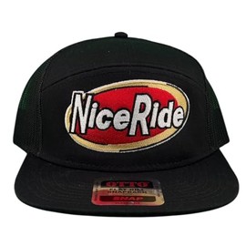 NICERIDE Meow 7 Panel Unisex Adjustable Hat Black