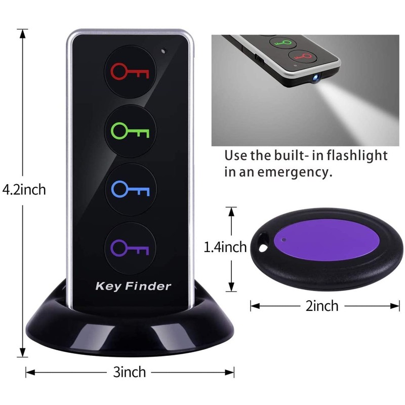 Reyke Key Finder, Remote Finder, Wireless RF Object Finder, with