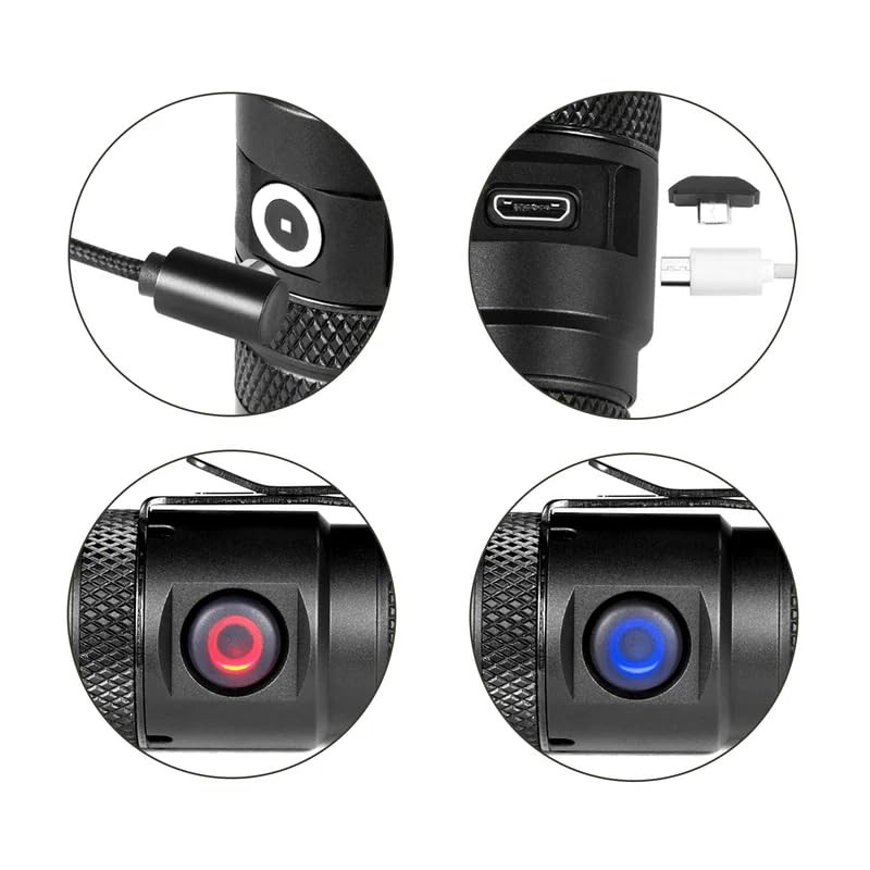 PowerTac WOFT 1200 Lumens Tactical EDC Flashlight, 240m Throw, Quick