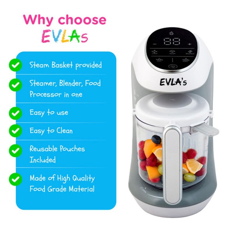 EVLA'S Baby Food Maker, Steamer, Blender, Baby Food Processor for