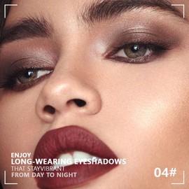 evpct Eye Shadow Quad Palette Makeup, Moonlit, Silver Taupe Broneze Gold Black Glitter Shimmer Metallic Matte High Pigment Mini Eyeshadow Palette for older Women, Smudge Proof, Vegan Cruelty-free