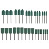 EMSea 30pcs Rubber Polishing Bits Cone Cylinder Shape Polishing Burrs