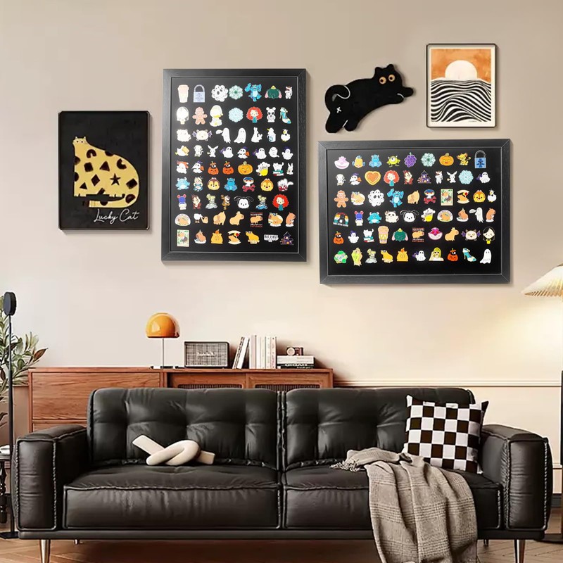 tutata 12x16 Pin Display Case, Enamel Pin Display Frame, Pin