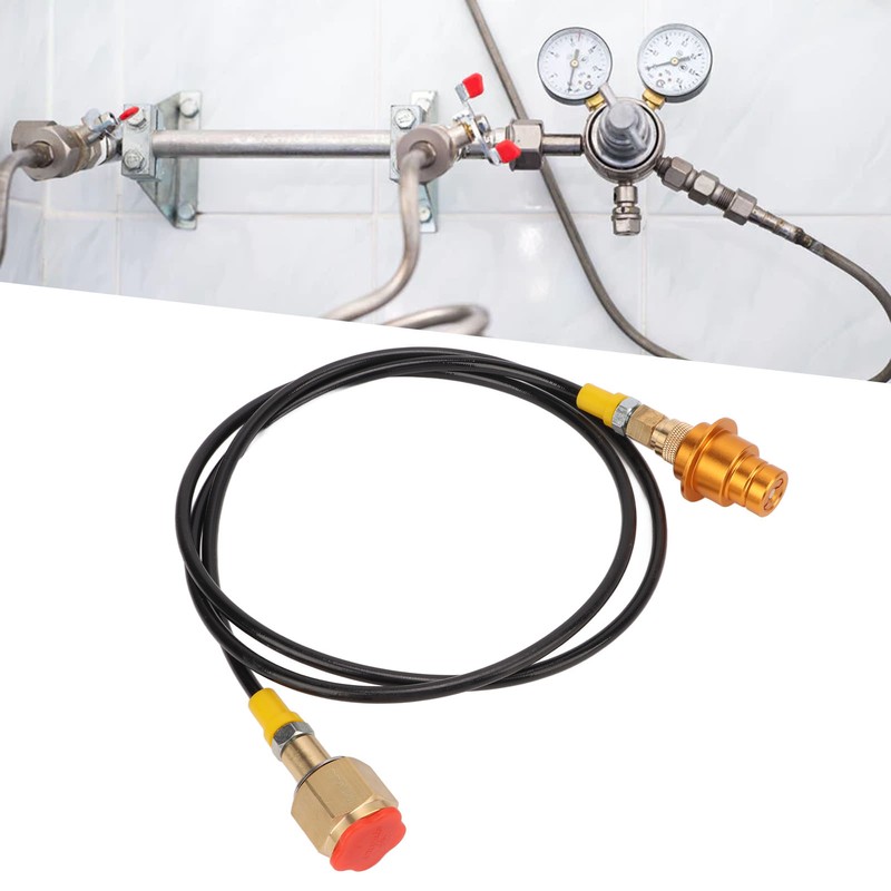 CO2 Tank Adapter Hose 60 Inch Brass ABS Soda Machine