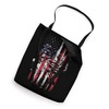 Motorcycle Freestyle Supercross American Flag Dirtbike Tote Bag