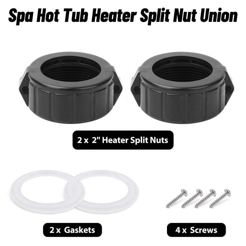 Adabuing 2" Spa Hot Tub Heater Split Nut Union amp