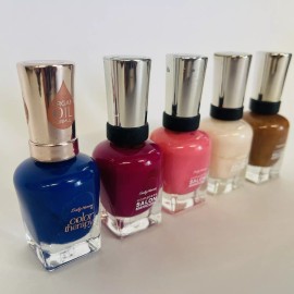 Sally Hansen Lot of 5 Sally Hansen Complete Salon Manicure Nail Polish Assorted Color Glitter