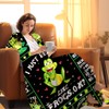 Funny Frogs Blanket Gifts for Women,Soft Cozy Flannel Anime Cute