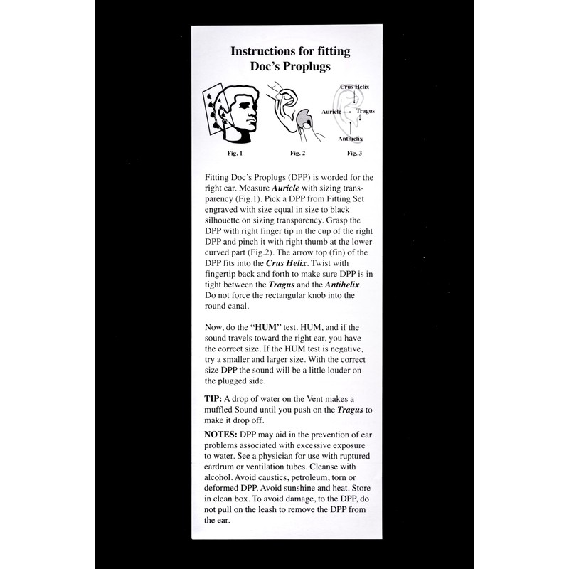 Doc's Proplugs - Tiny (Vented), Clear w/Leash