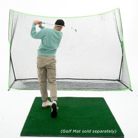 The Indoor Golf Shop - Hitting Net 10' x 7' Knotless Golf Net for Indoor and Outdoor Practice - Arrives Ready to Assemble and Use