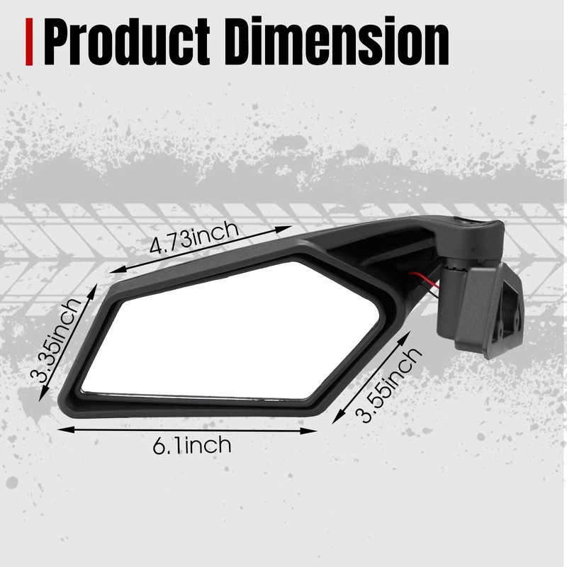 A & UTV PRO Maverick X3 Side Mirrors with Led