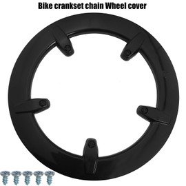 LUORNG Bicycle Sprocket Guard Plastic Gear Chain Loop Cover Fender Repair 40 to 42 Teeth 5 Holes 6.5cm Disc Guard Crank Sprocket Protector for Bike Folding Bike Black