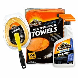 Armor All Interior Car Cleaning Kit, Interior Detailer Spray with Microfiber Towels and Microfiber Duster, 16 Fl Oz (3 Piece Kit)