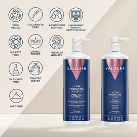 VALQUER Pack Ultra Hidratante Shampoo 1 L y Mascarilla 975 ml