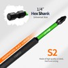 Litorange 13Pcs PZ2 Magnetic Impact Driver Bits, Heavy Duty Long