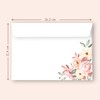 Letter Paper / Envelope Set Elegant with Roses in Dusky