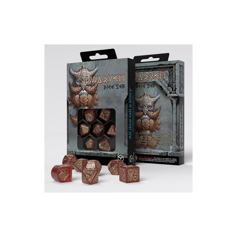 rdwa09 - set 7 dadi - dwarven dice set: jewels