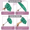 Mr. Pen- Windproof Travel Umbrella, Dark Green, Automatic Umbrellas for