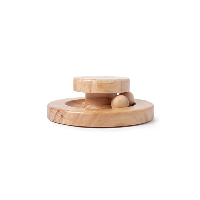 New Living Bamboo Cat Toy, Ball and Track, Turntable and