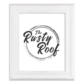 The Rusty Roof-Distressed Lucy White-Solid Wood Picture Frame-8x8