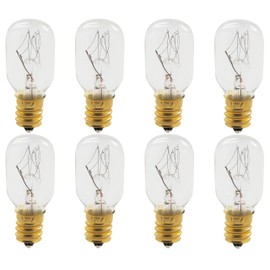 GoodBulb Himalayan Dimmable Salt Lamp Light Bulbs 25 Watt - Candelabra Bulb Adapter - Warm White Light - E12 Light Bulb - 2500 Hour Life (Pack of 8)