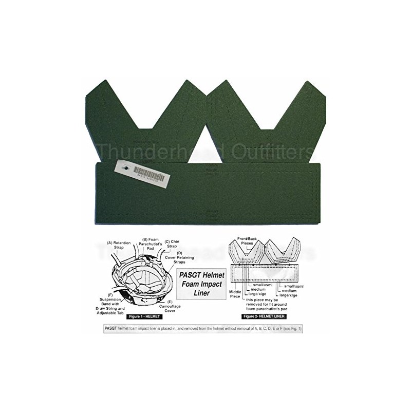 PASGT Helmet Foam Impact Liner by US Army
