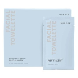 Nuface Prep-n-glow Toallitas 2 En 1 Exfoliantes, 20 Unidades