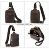 Contacts Full Grain Leather Sling Bag for Men Small Crossbody