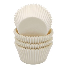 Mombake Premium White Greaseproof Cupcake Cases Muffin Paper Baking Cups Standard Size, 100-Count