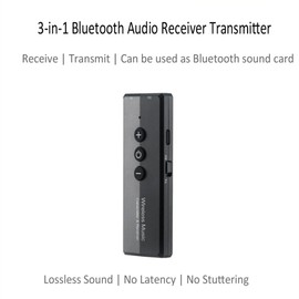 Aswalling -360 Bluetooth Audio Receiver forTV Headphone Wireless 3.5mm Aux BT 5.0 Audio Adapter