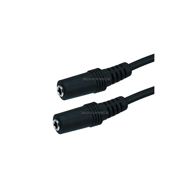 Monoprice 100667 6-Inch 3.5mm Stereo Plug/Two 3.5mm Stereo Jack Cable