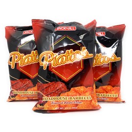 Jack'n Jill Piattos Flavored Potato Crisps 3 Oz (85 Grams) (Road House BBQ, 3 Pack)