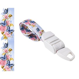 ROLSELEY Medical Nurse Tourniquet with DELICATE BUTTERFLIES & ROSES Pattern with ABS Plastic Buckle Latex Free Elastic Band Perfect for Doctors, Nurses, Students and Paramedics