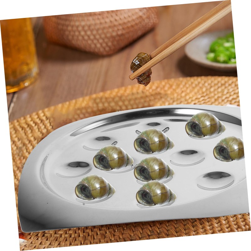 BIUDECO 1 Set Stainless Steel Escargot Baking Dish Set of