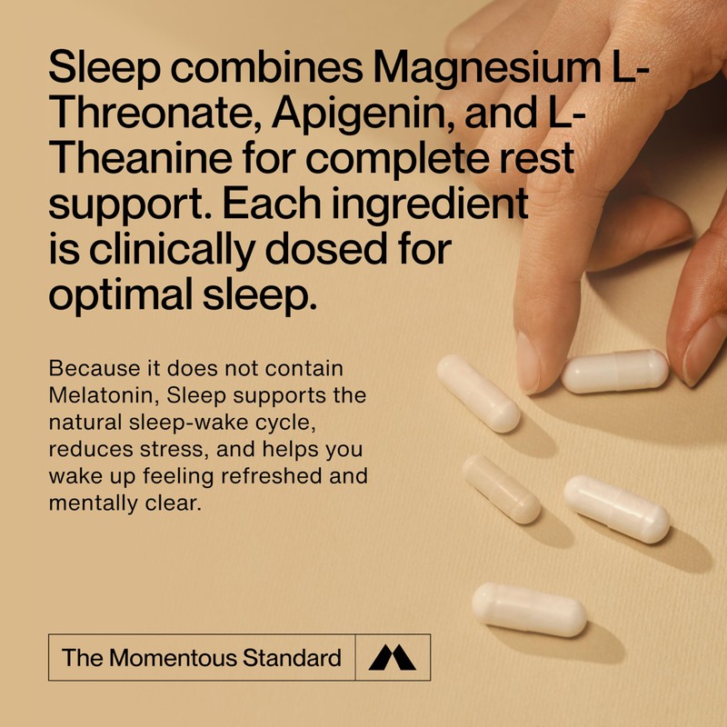 Momentous Nightly Sleep Pack - Magnesium L-Threonate, L-Theanine, and Apigenin