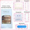 False Toe Nails with Glue - 24Pcs Press on Toenails