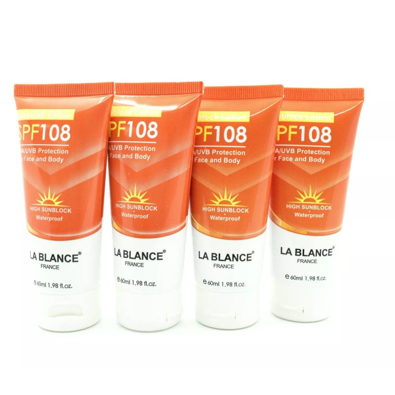 La Blance SPF 108 UVA/UVB Protection Sunblock (1.98oz/60ml) [4-Pack] Exp