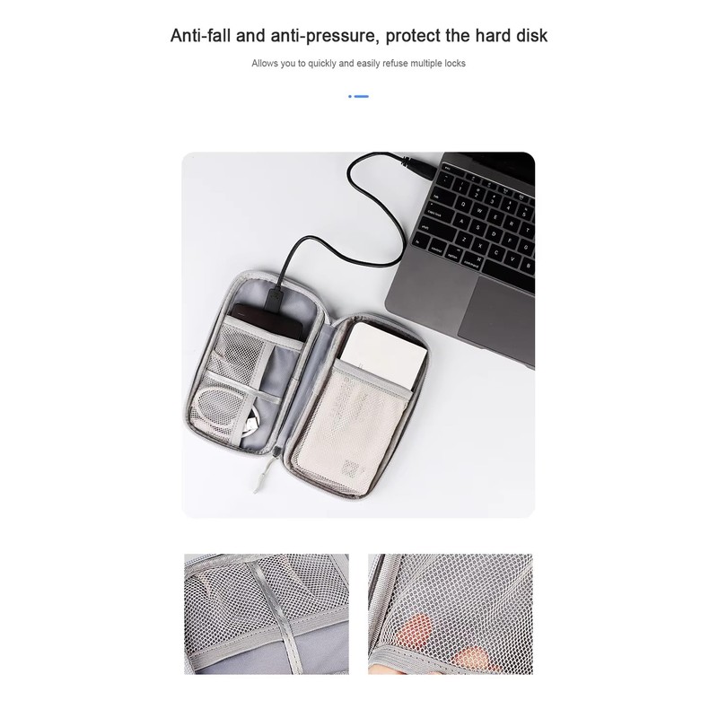 Portable Tech Accessories Organizer – Travel Cable, Charger, and Gadget