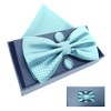 AIOBLEEY Men's Bow Tie with Handkerchiefs Cufflinks: Bow Tie Set