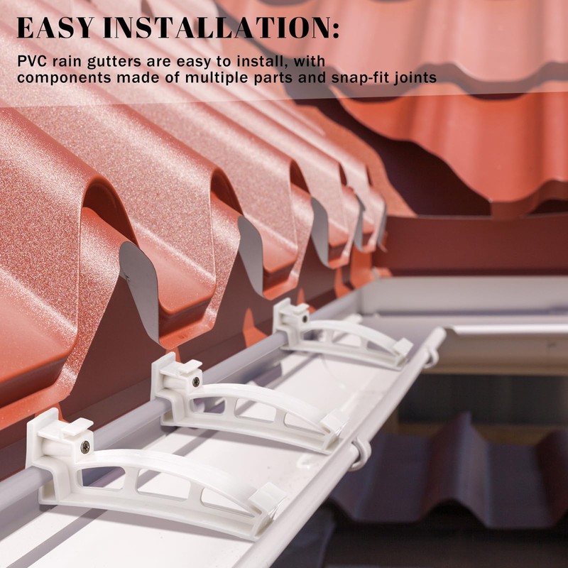 Geelin 10 Pack 5" Gutter Hangers K-Style Hidden Roof Gutter