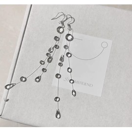 Caiyao Vivid Dew Juego de aretes colgantes de gota de agua de resina transparente