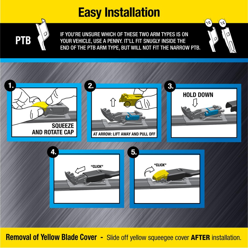 Rain-X 870418 Rugged XL Wiper Blade 18", Windshield Wipers Replacement,