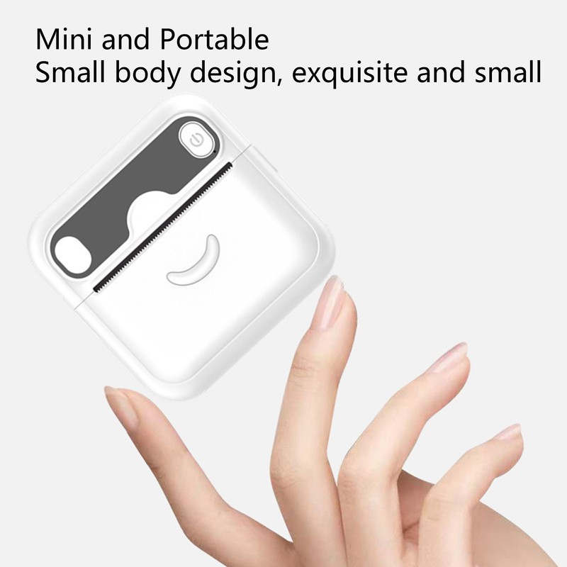 Mini Printer Bluetooth Connection Inkless Printing Portable Pocket Printer for