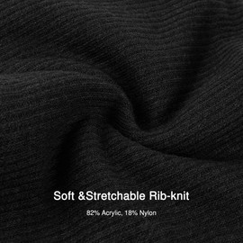 Aiphamy Unisex Fleece Lined Neck Warmer Ski Face Neck Gaiter Winter Infinity Scarf for Women Men (1, Black)