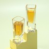 JoyJolt Carre Shot Glasses Square Heavy Base Shot Glass Set